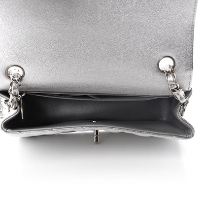 Chanel Metallic Lambskin Quilted Mini Rectangular Flap Silver 5 of 11