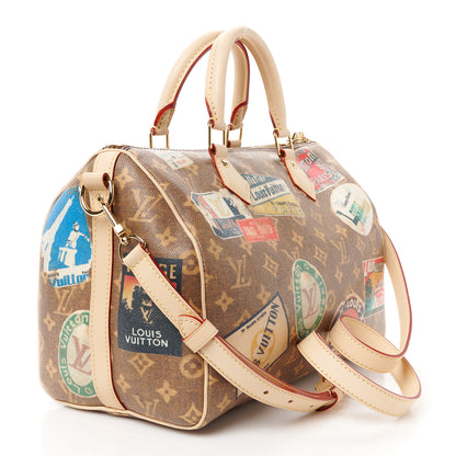 Louis Vuitton Monogram Hotel Labels Speedy Bandouliere 30 3 of 13