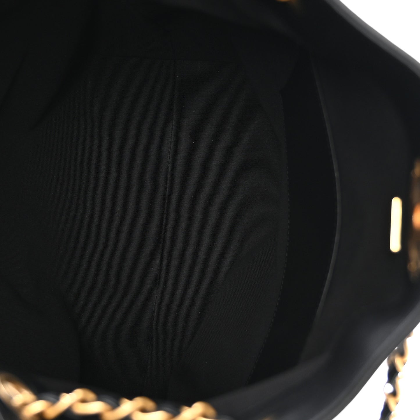Calfskin Quilted Large Coco Base Shopping Bag Black