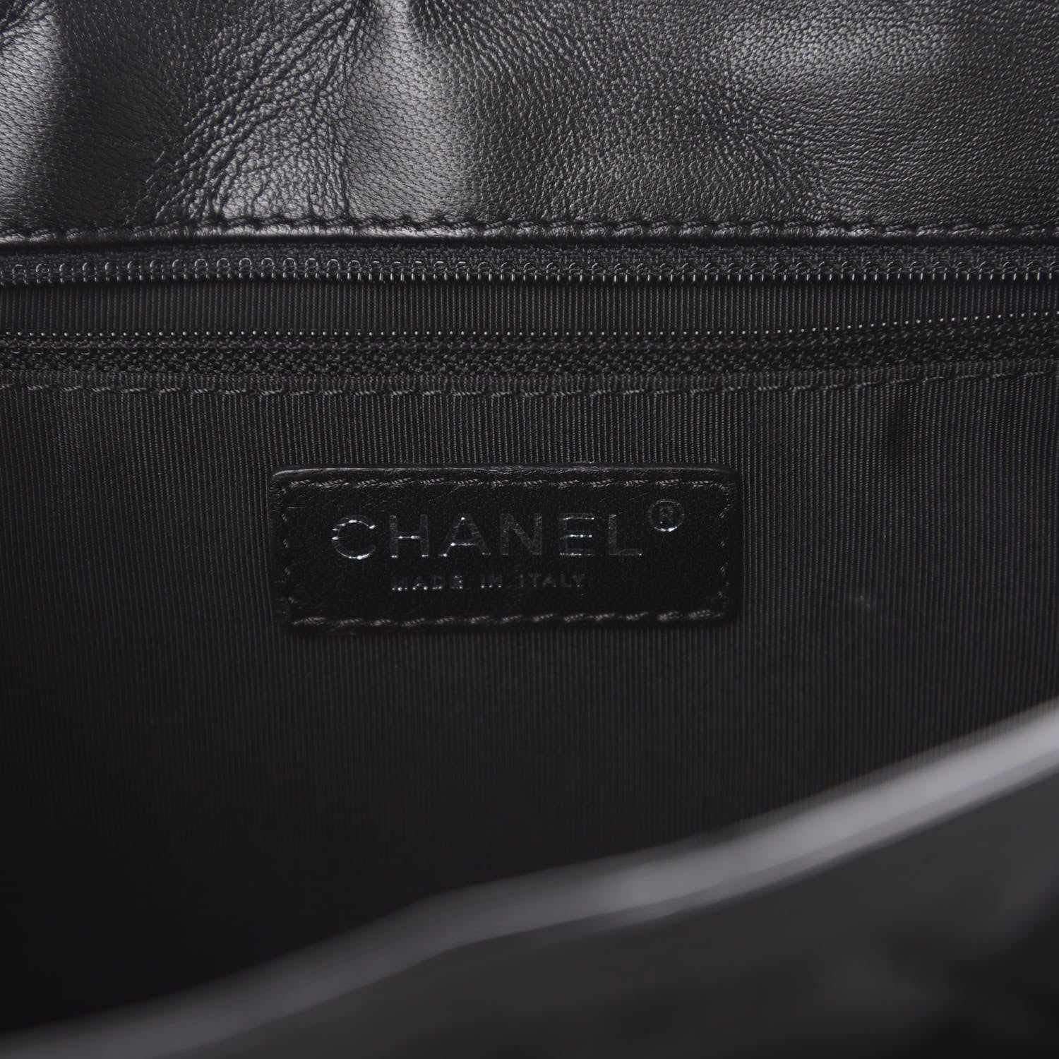 Chanel Lambskin Quilted Messenger Flap Black 6 of 12
