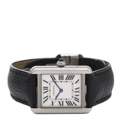 Cartier Stainless Steel Calfskin 24mm Tank Solo Quartz Watch 2 of 5