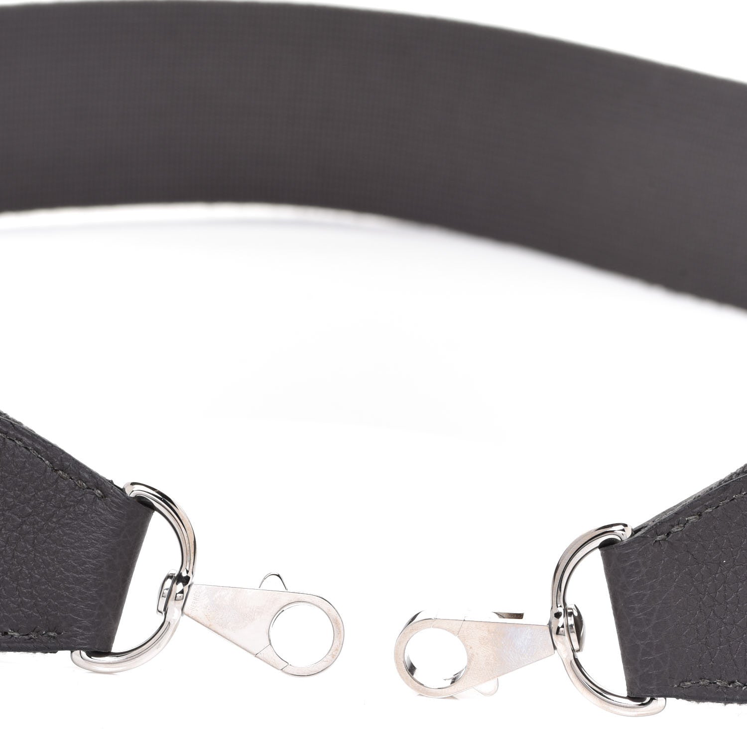 Hermes Toile Taurillon Clemence Shoulder Strap Graphite 3 of 5