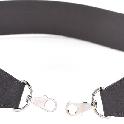 Hermes Toile Taurillon Clemence Shoulder Strap Graphite 3 of 5