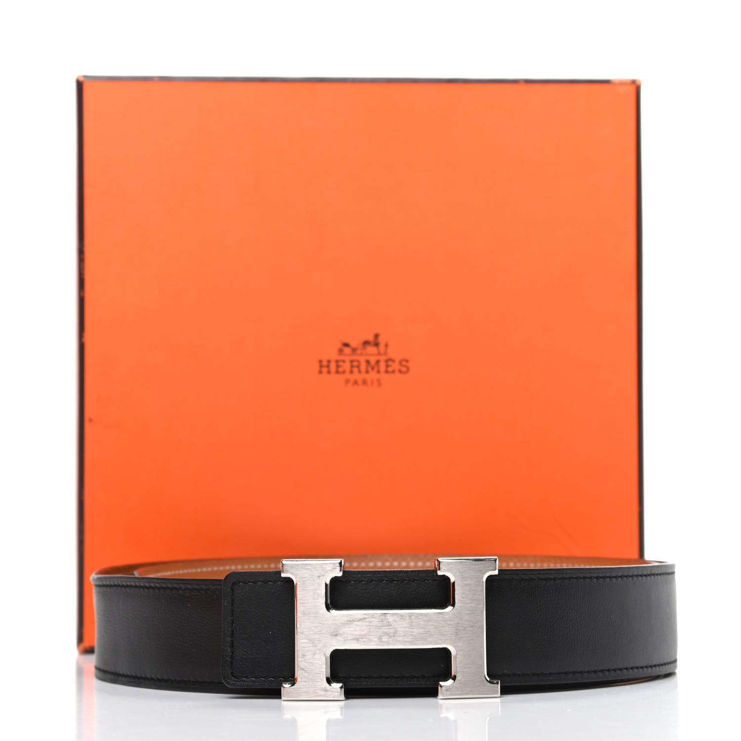 Hermes Swift Epsom 32mm H Belt 90 Black Gold 4 of 4