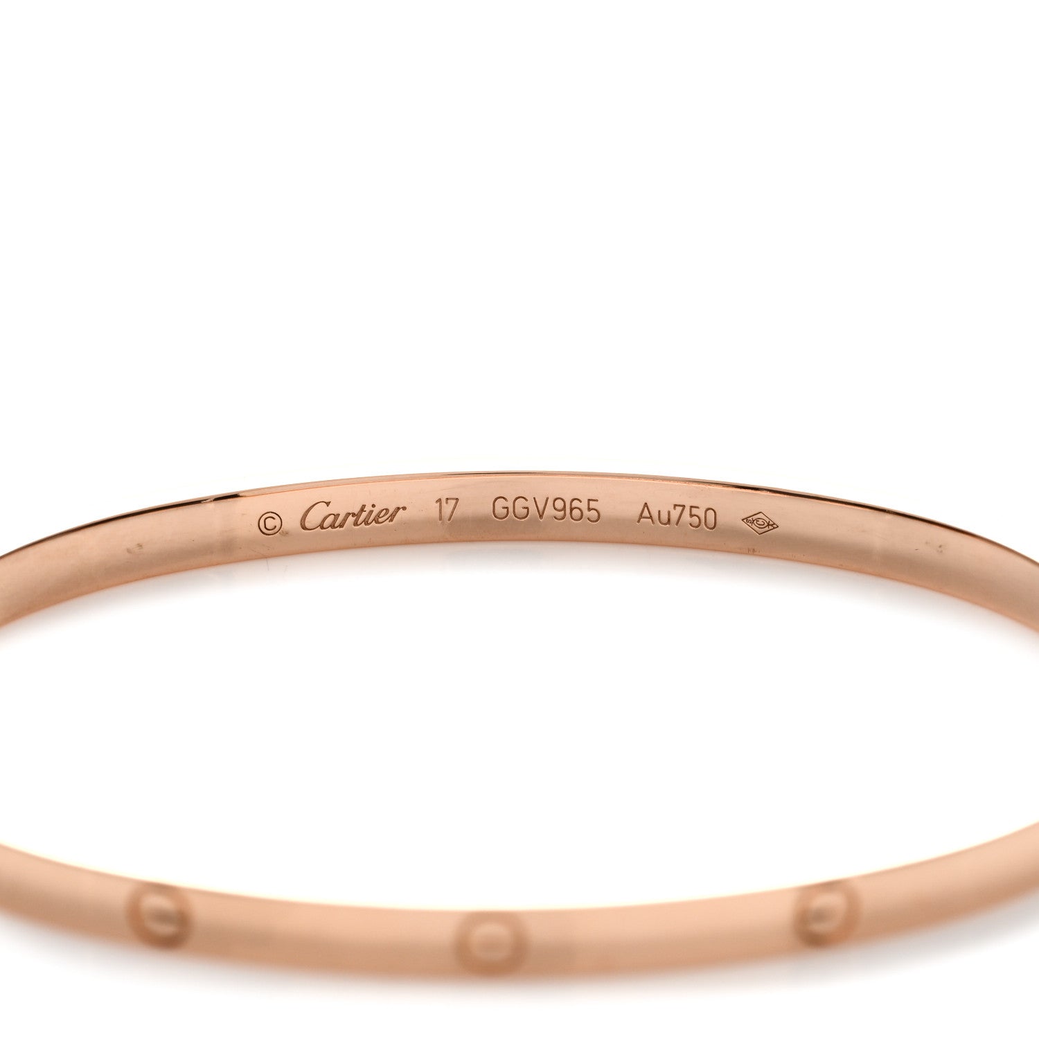 Cartier 18K Pink Gold Small LOVE Bracelet 17 3 of 5