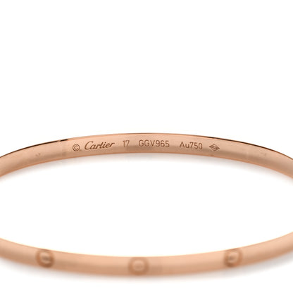 Cartier 18K Pink Gold Small LOVE Bracelet 17 3 of 5