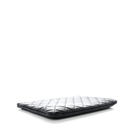 Chanel Lambskin Quilted Medium Cosmetic Case Black 4 of 8