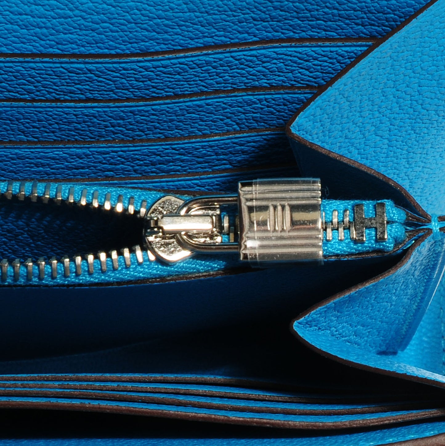 Chèvre Mysore Kelly Longue Wallet Bleu Azteque