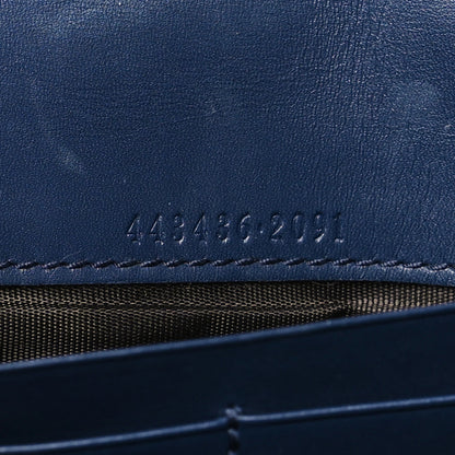 Gucci Denim Matelasse Pearly GG Marmont Continental Wallet Blue 7 of 10