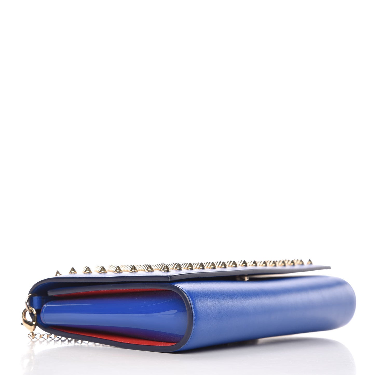 Calfskin Spikes Paloma Clutch Blue