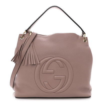 Gucci Pebbled Calfskin Large Soho Hobo Dark Cipria 1 of 10
