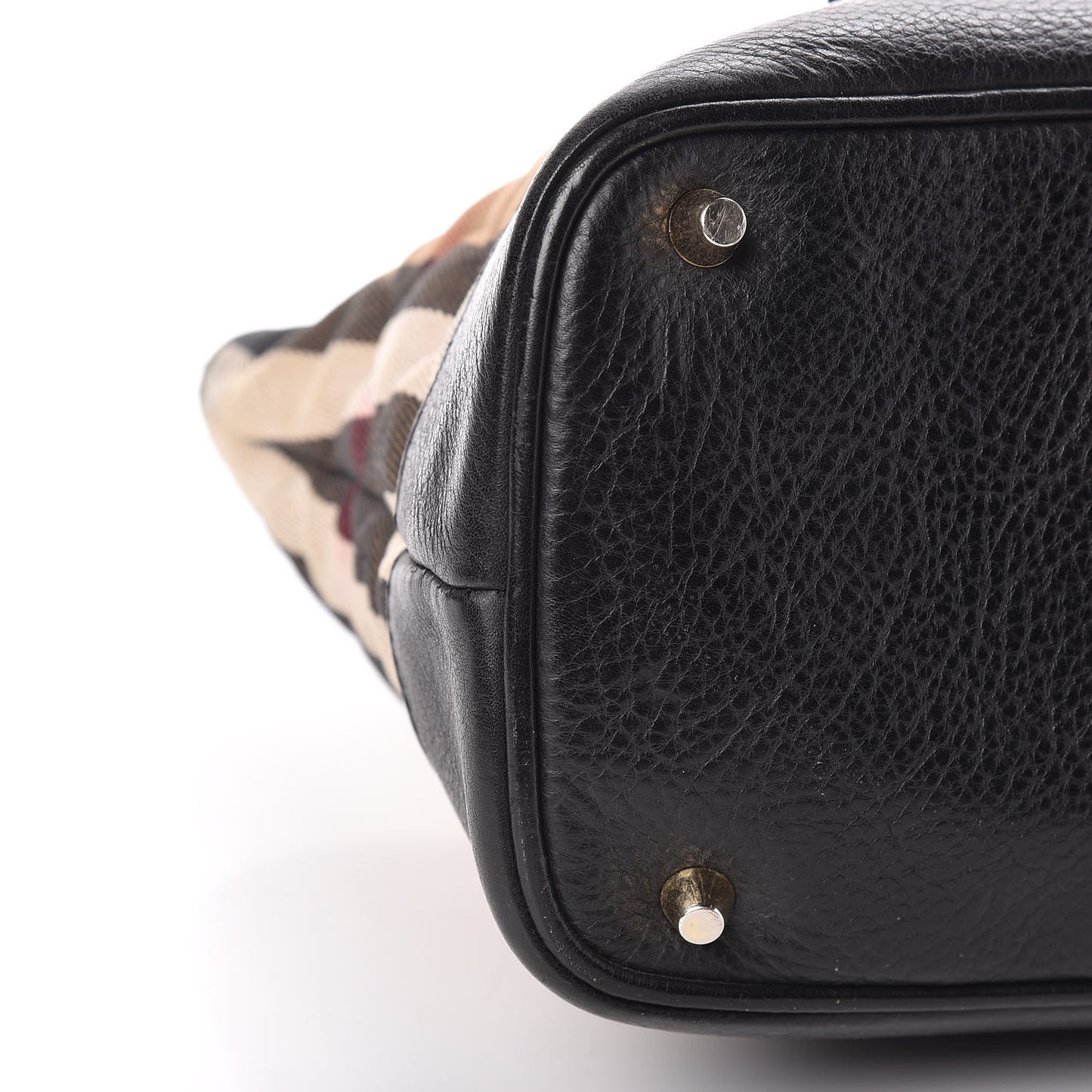 House Check Quilted Tote Black