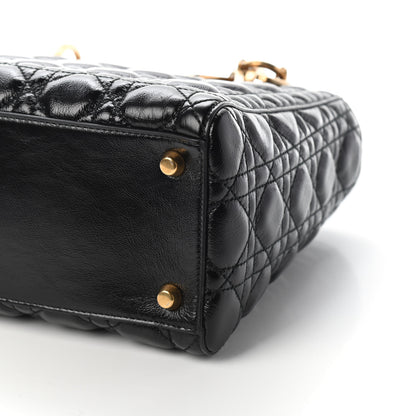 Christian Dior Crinkled Patent Cannage Medium Bohemian Lady Dior Black 7 of 7