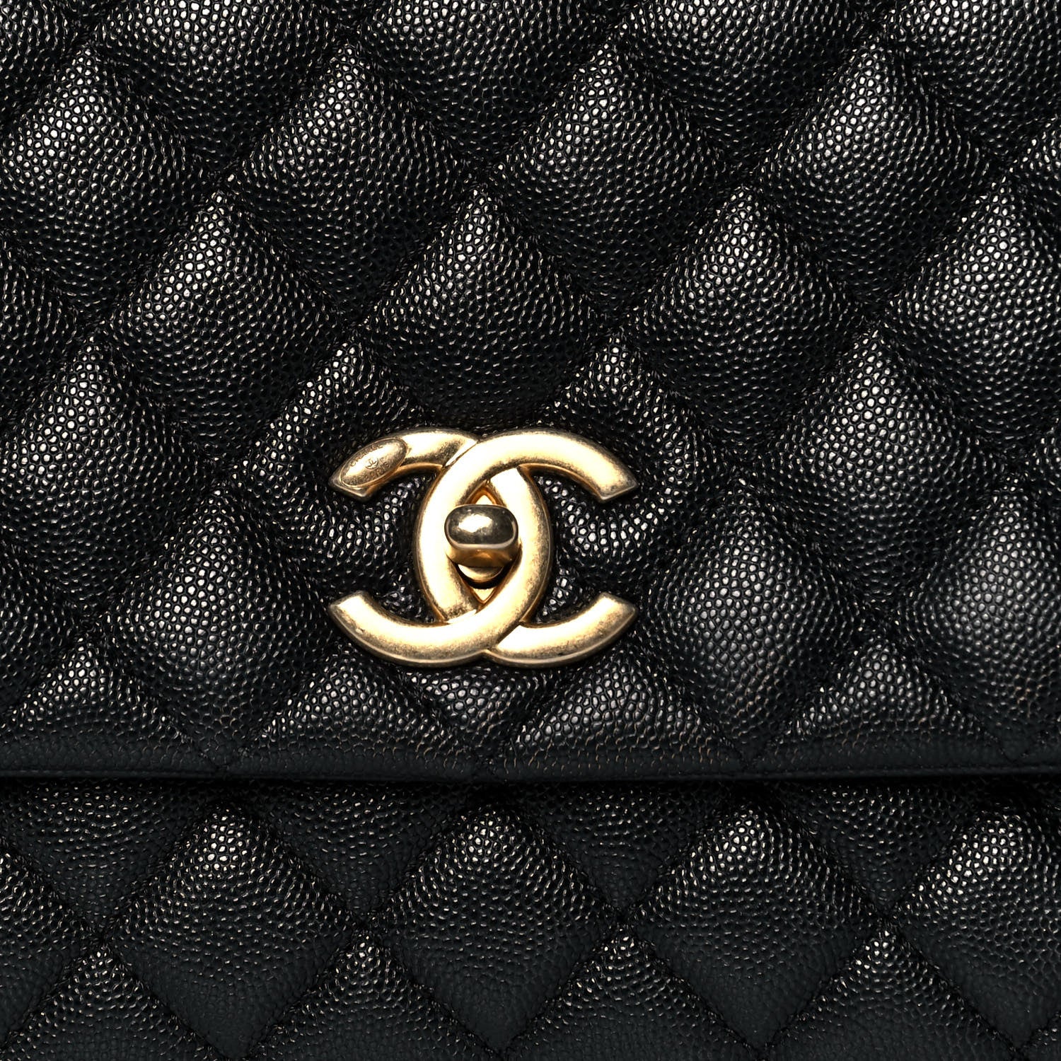 Chanel Caviar Lizard Quilted Small Coco Handle Flap Black 8 of 11