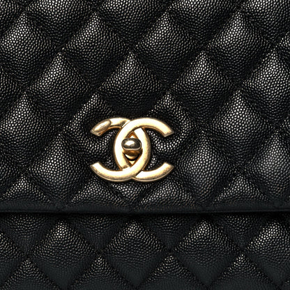 Chanel Caviar Lizard Quilted Small Coco Handle Flap Black 8 of 11