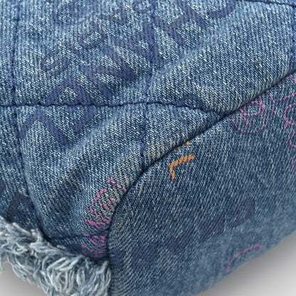 Chanel Denim Quilted Small Mood Bucket With Chain Blue Multicolor 12 of 12