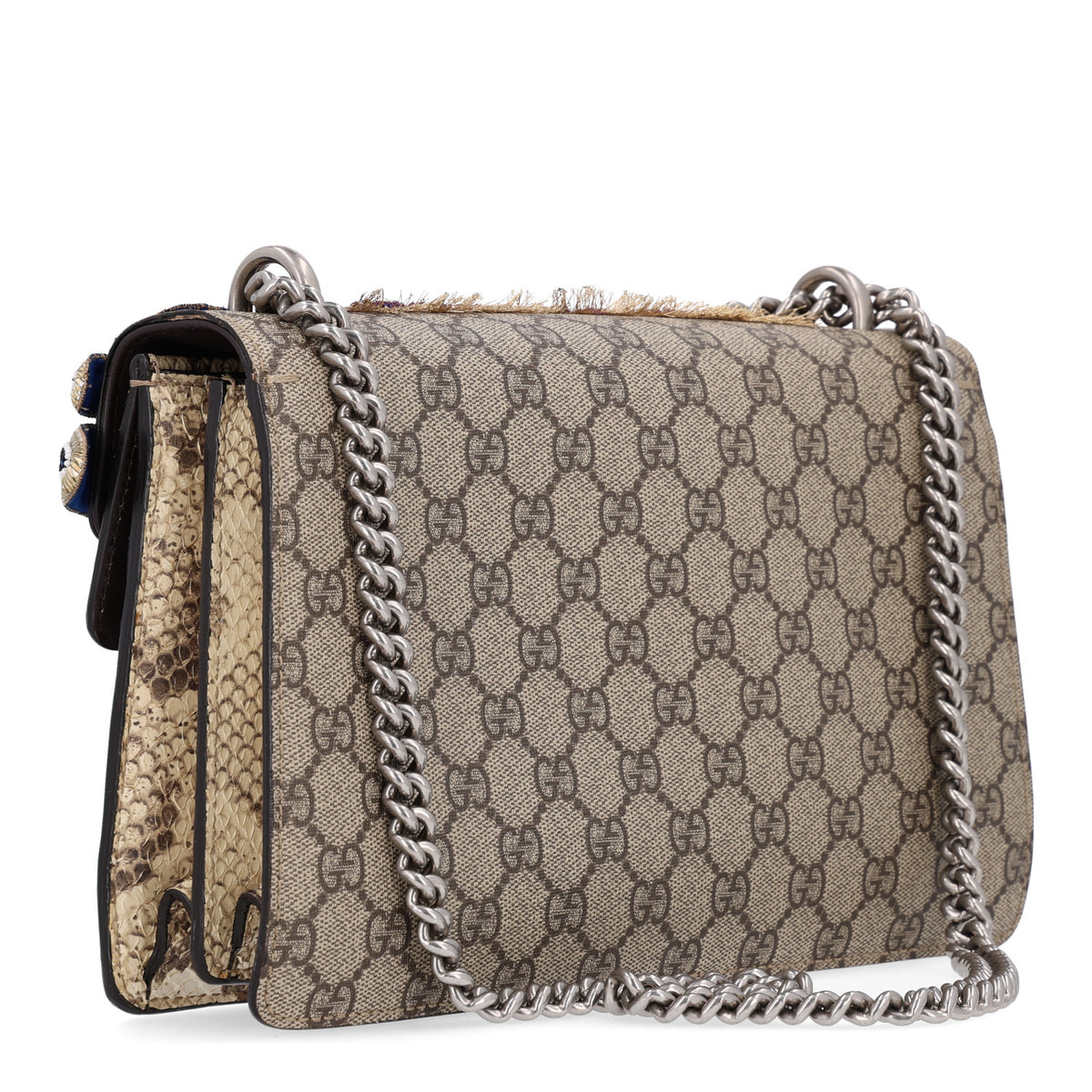 Gucci GG Supreme Monogram Snakeskin Embroidered Small Dionysus Shoulder Bag 3 of 10