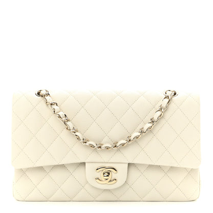 Chanel Caviar Quilted Medium Double Flap White 1 of 10