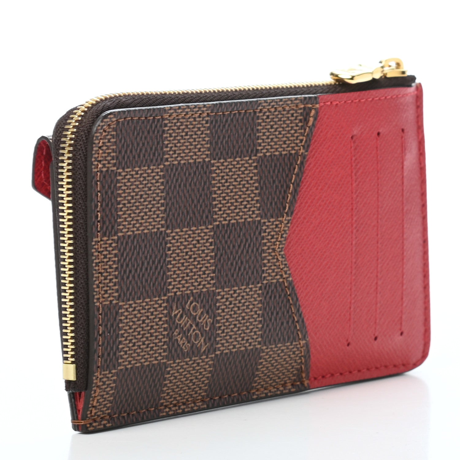 Louis Vuitton Damier Ebene Recto Verso Card Holder Red 3 of 8