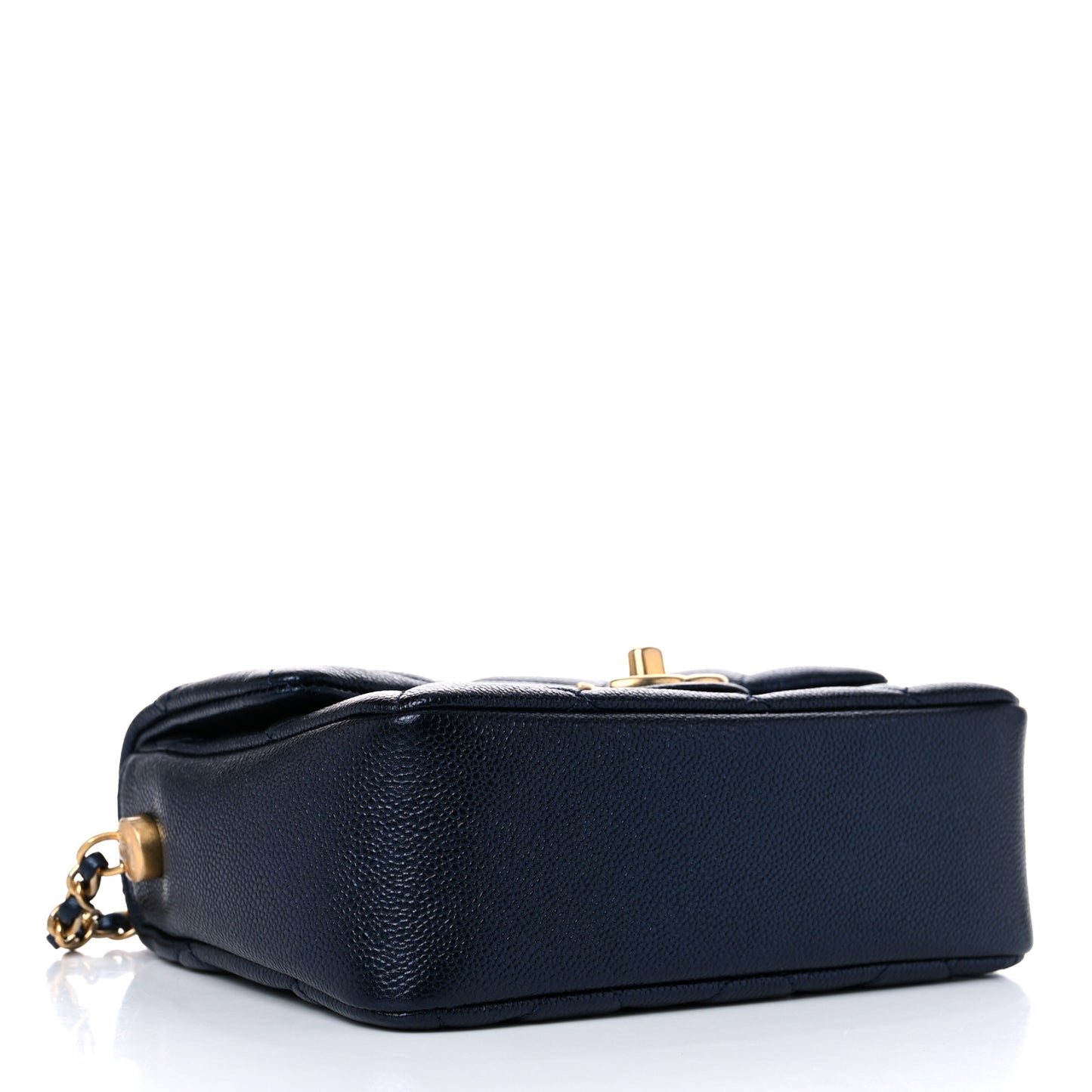 Iridescent Caviar Quilted Mini My Perfect Flap Black