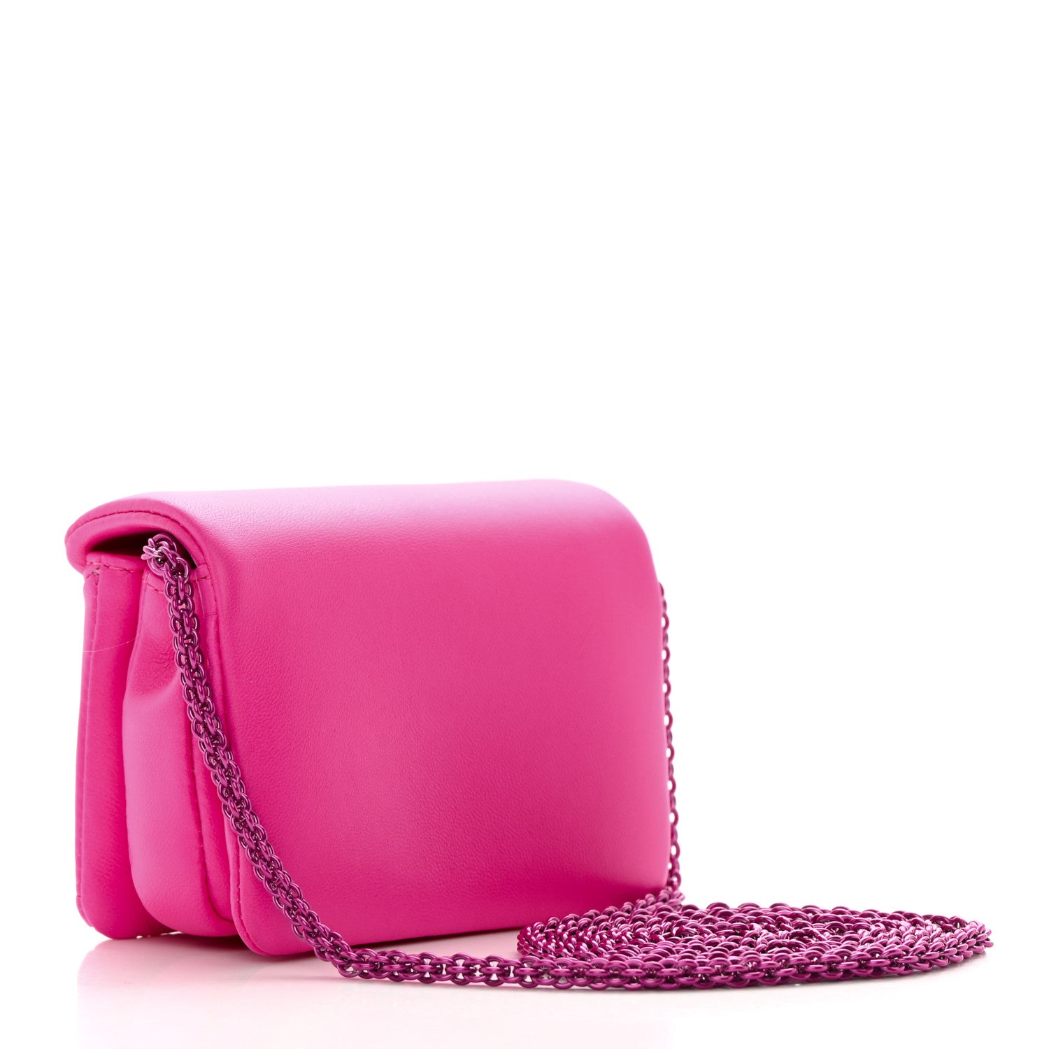 Valentino Garavani Nappa Tonal Monochrome Micro One Stud Chain Bag Pink PP 3 of 11