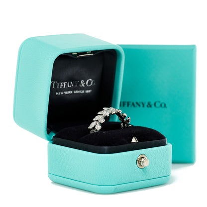 Tiffany Platinum Diamond Victoria Vine Ring 53 6.5 6 of 6
