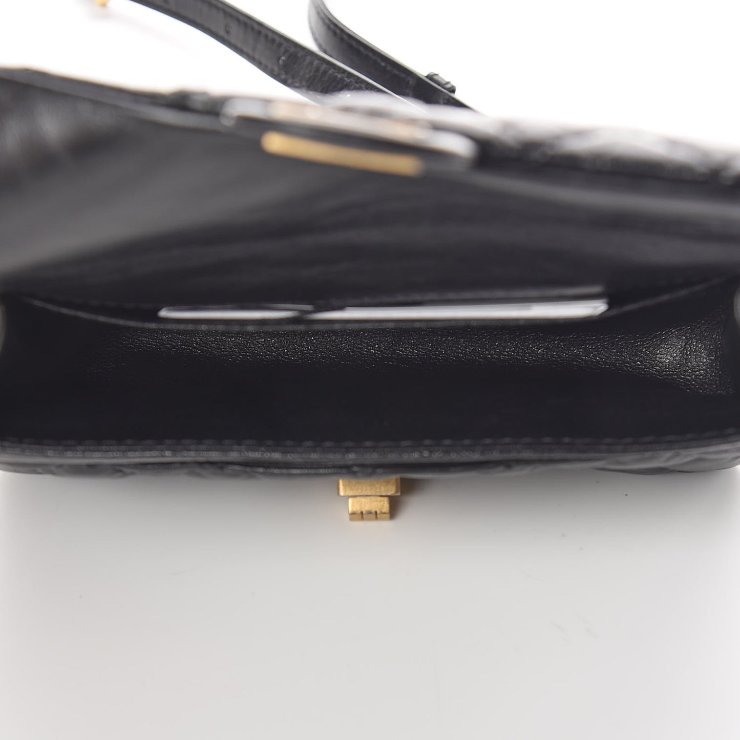 Aged Calfskin Quilted 2.55 Reissue Flap Belt Bag Clutch Black