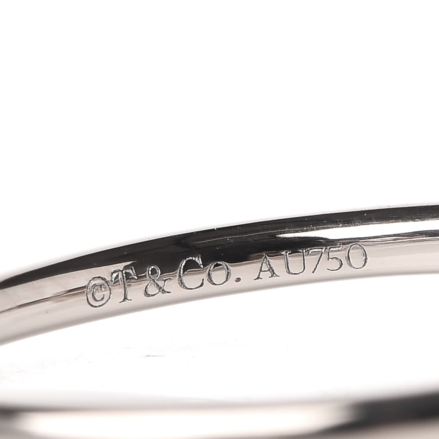 Tiffany 18K White Gold Diamond T Wire Ring 50 5.25 5 of 6