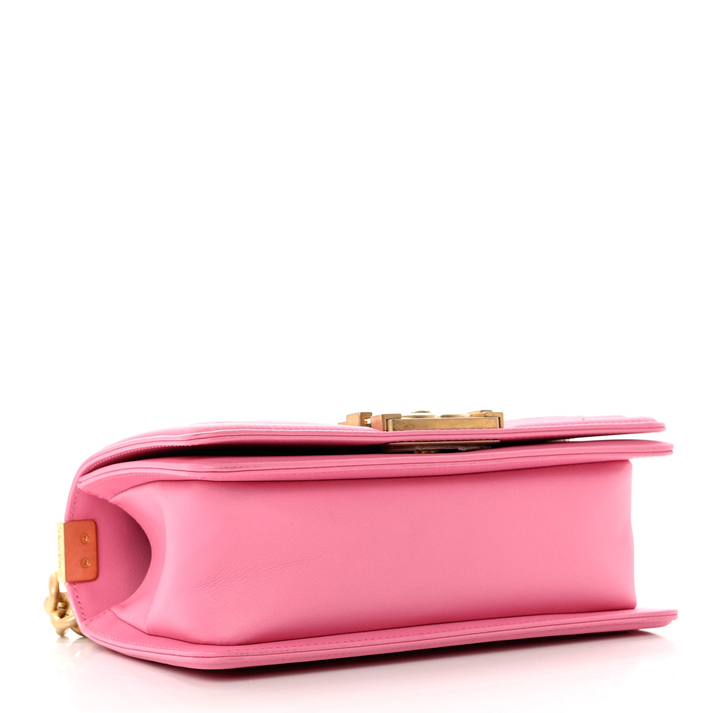 Calfskin Quilted Small Boy Flap Pink