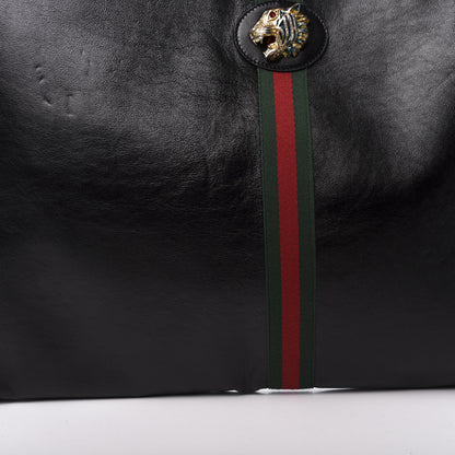 Gucci Calfskin Maxi Rajah Chain Tote Black 16 of 17