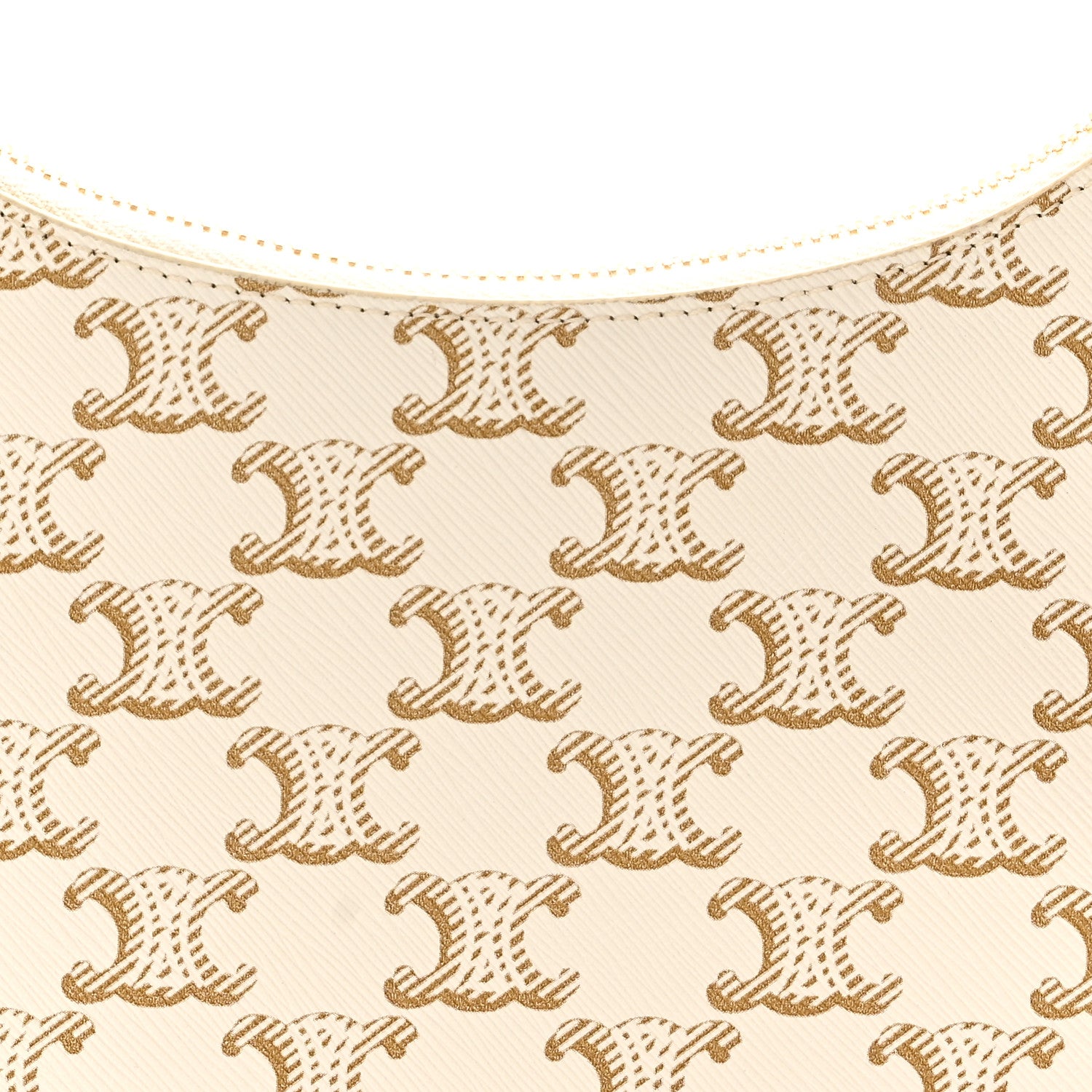 Celine Canvas Calfskin Ava Triomphe Shoulder Bag White 8 of 10