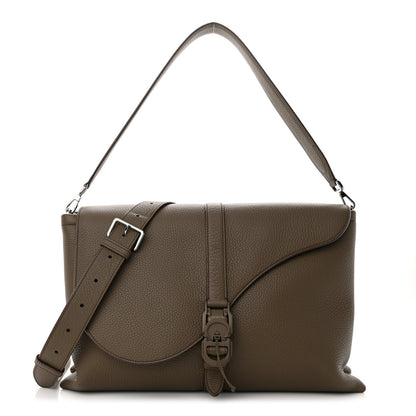 Christian Dior Grained Calfskin Mens Pillow Bag Khaki 1 of 12