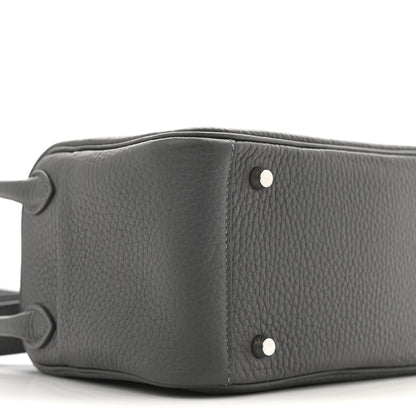 Hermes Taurillon Clemence Mini Lindy 20 Etain 9 of 11