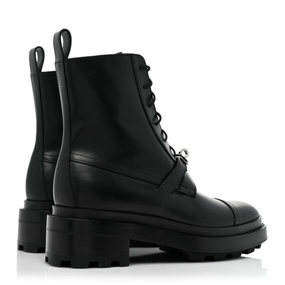 Hermes Glossed Calfskin Funk Ankle Boots 37.5 Black 4 of 11