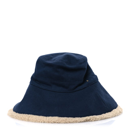 Gucci Wool Shearling GG Bucket Hat Navy 1 of 9