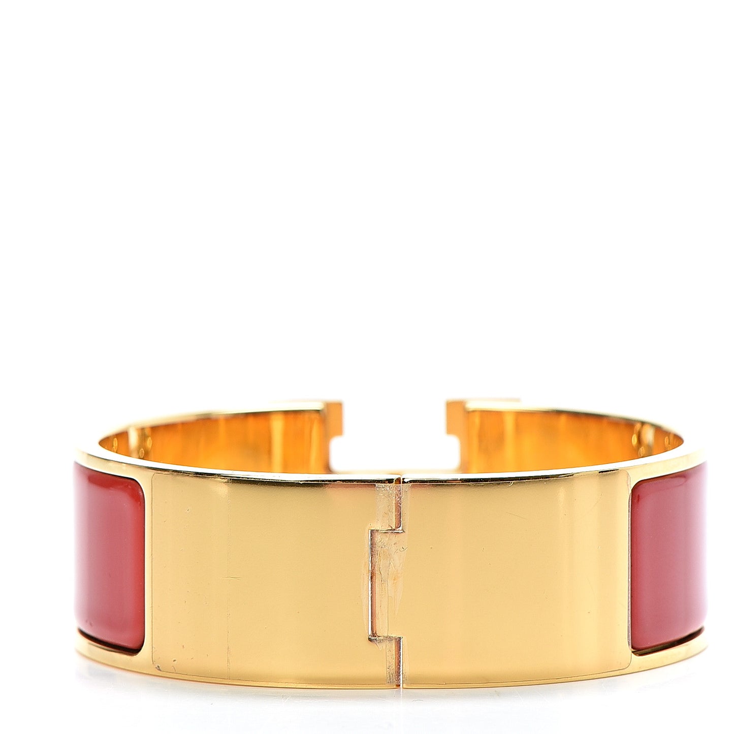 Enamel Wide Clic Clac H Bracelet PM Red