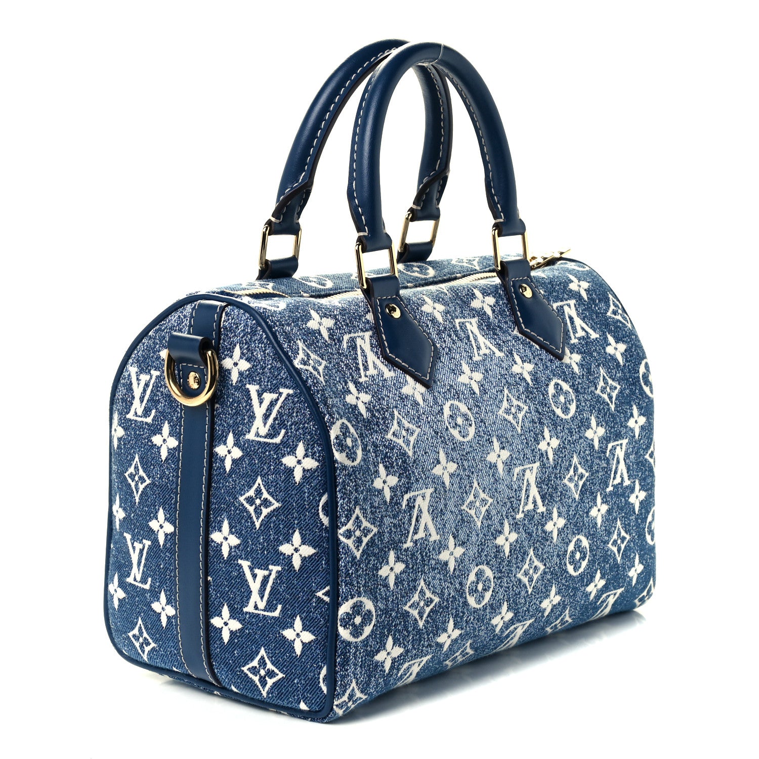 Louis Vuitton Monogram Jacquard Denim Speedy Bandouliere 25 Bleu 3 of 10