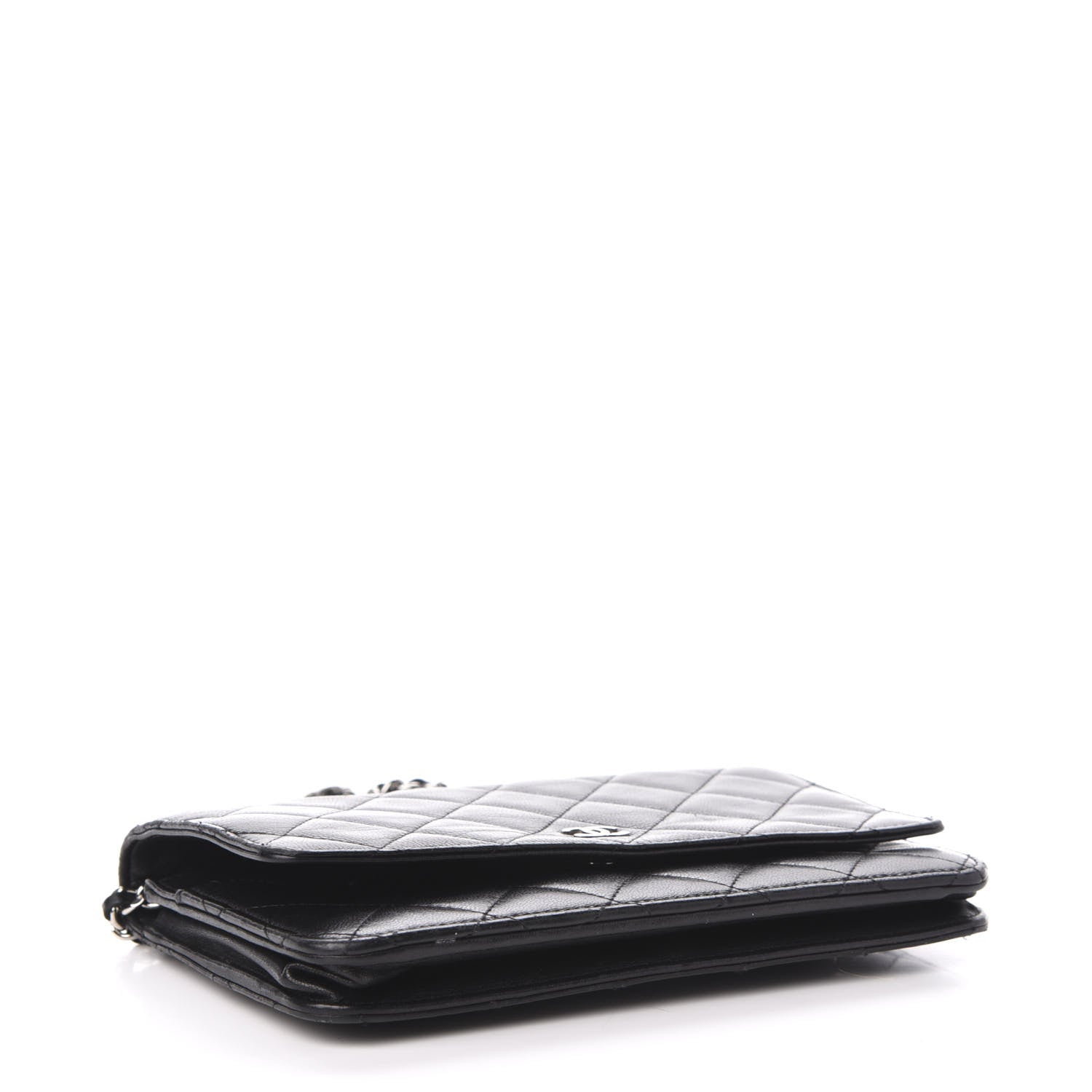 Chanel Lambskin Quilted Wallet On Chain WOC Black 4 of 13