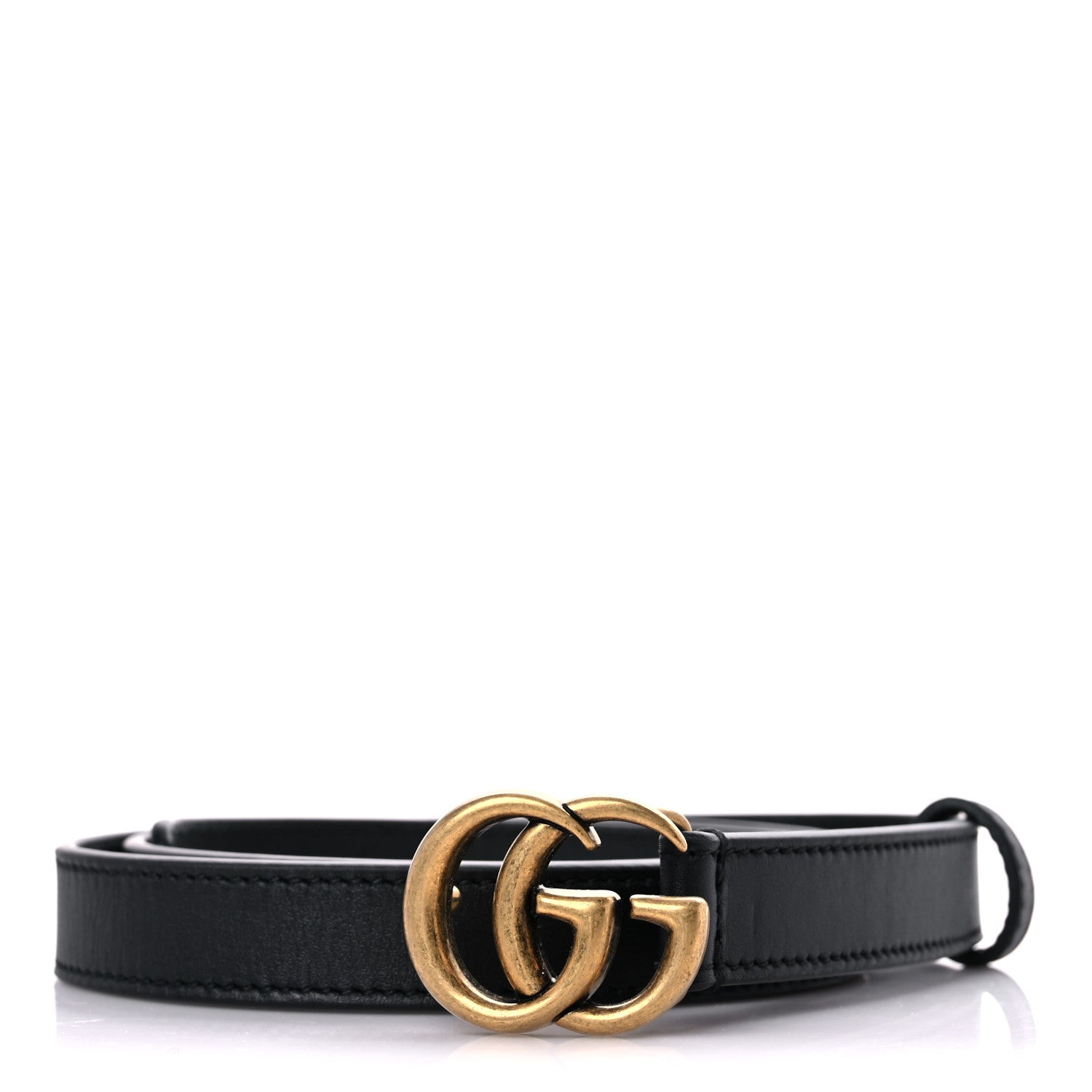 Gucci Calfskin Double G 20mm Belt 85 34 Black 1 of 5