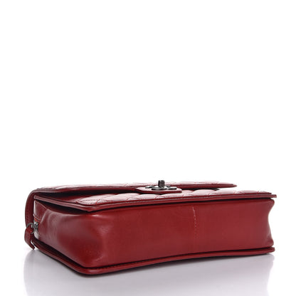 Chanel Lambskin Quilted Citizen Zip Large Flap Dark Red 3 of 6
