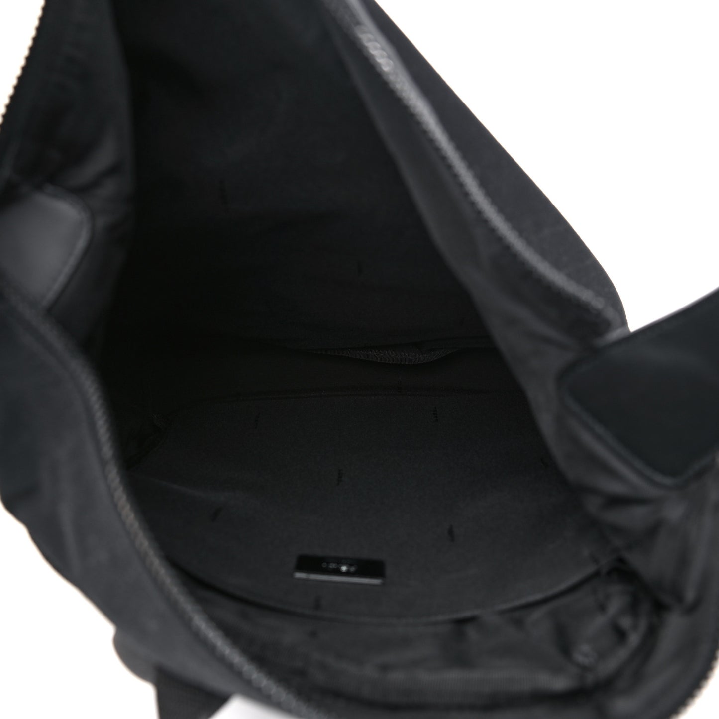Nylon Stamp Patch Cross Strap Backpack Black Maya