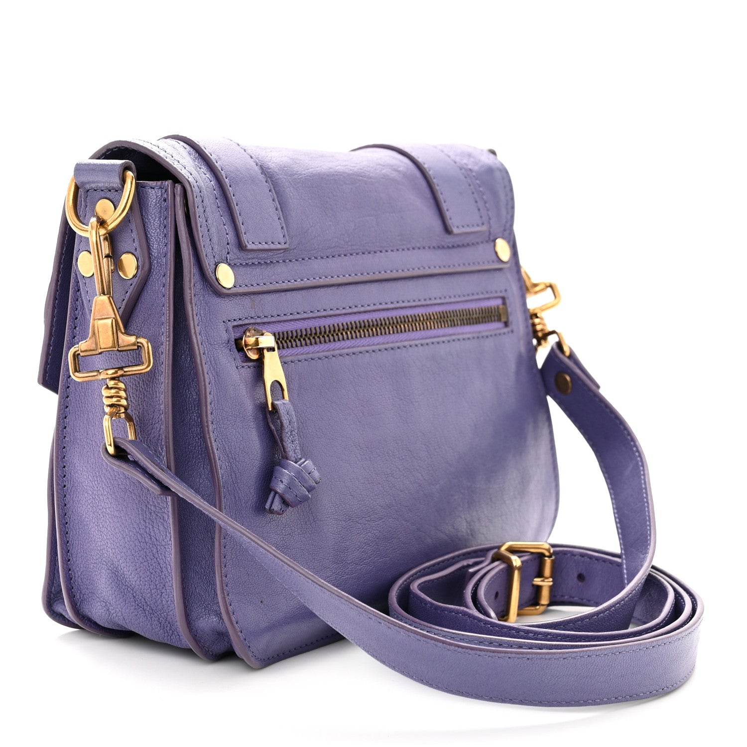 Proenza Schouler Lambskin PS1 Mini Pouch Messenger Bag Berry 3 of 10