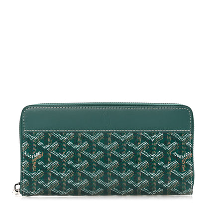 Goyard Goyardine Matignon Zip Around GM Wallet Green 1 of 8