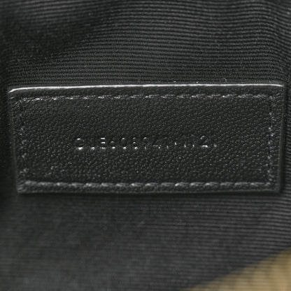 Saint Laurent Grained Lambskin Quilted Mini Becky Double Zip Bag Taupe 9 of 13