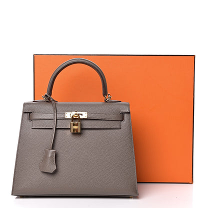 Hermes Epsom Kelly Sellier 25 Etain 40 of 40