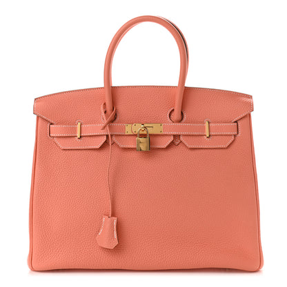 Hermes Taurillon Clemence Birkin 35 Crevette 1 of 14