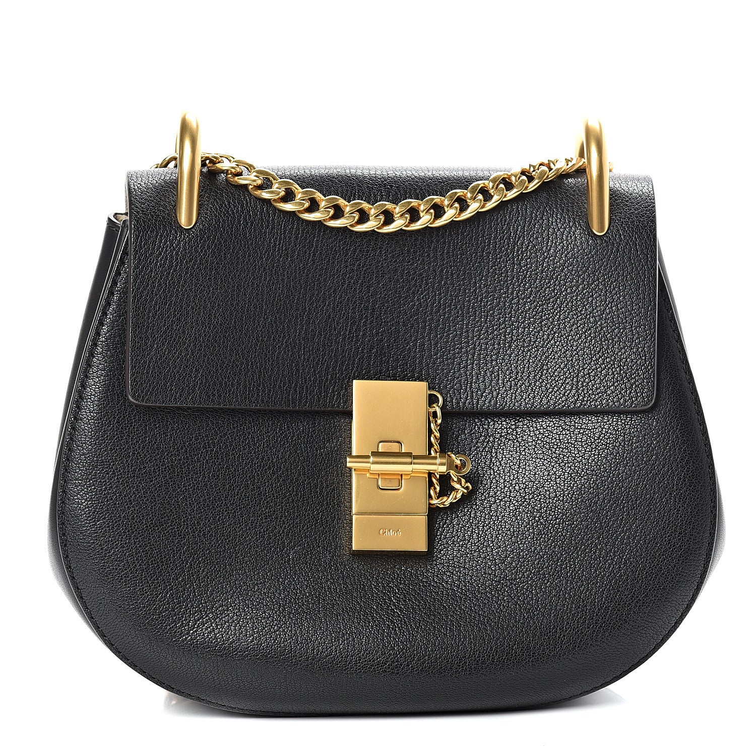 Chloe Grained Lambskin Drew Shoulder Bag Black 1 of 10