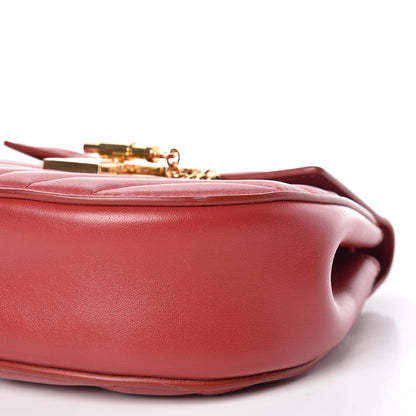 Chloe Calfskin Quilted Mini Drew Bijou Shoulder Bag Dahlia Red 9 of 13