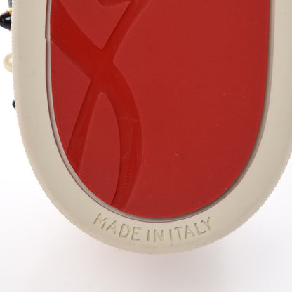 Christian Louboutin Canvas Beaded Printed Boat Flats 41 7 of 9