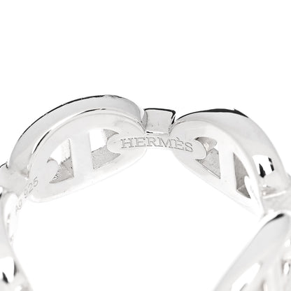 Hermes Sterling Silver PM Chaine d'Ancre Enchainee Band Ring 51 5.75 4 of 9